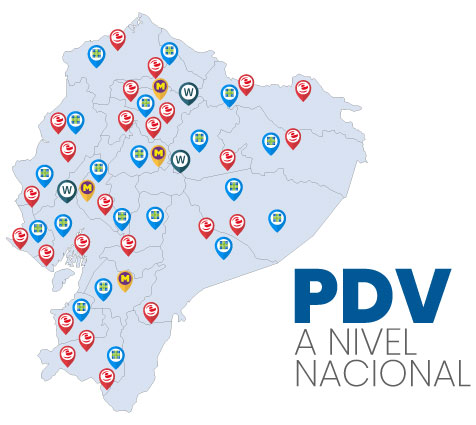 Cobertura nacional de puntos de venta