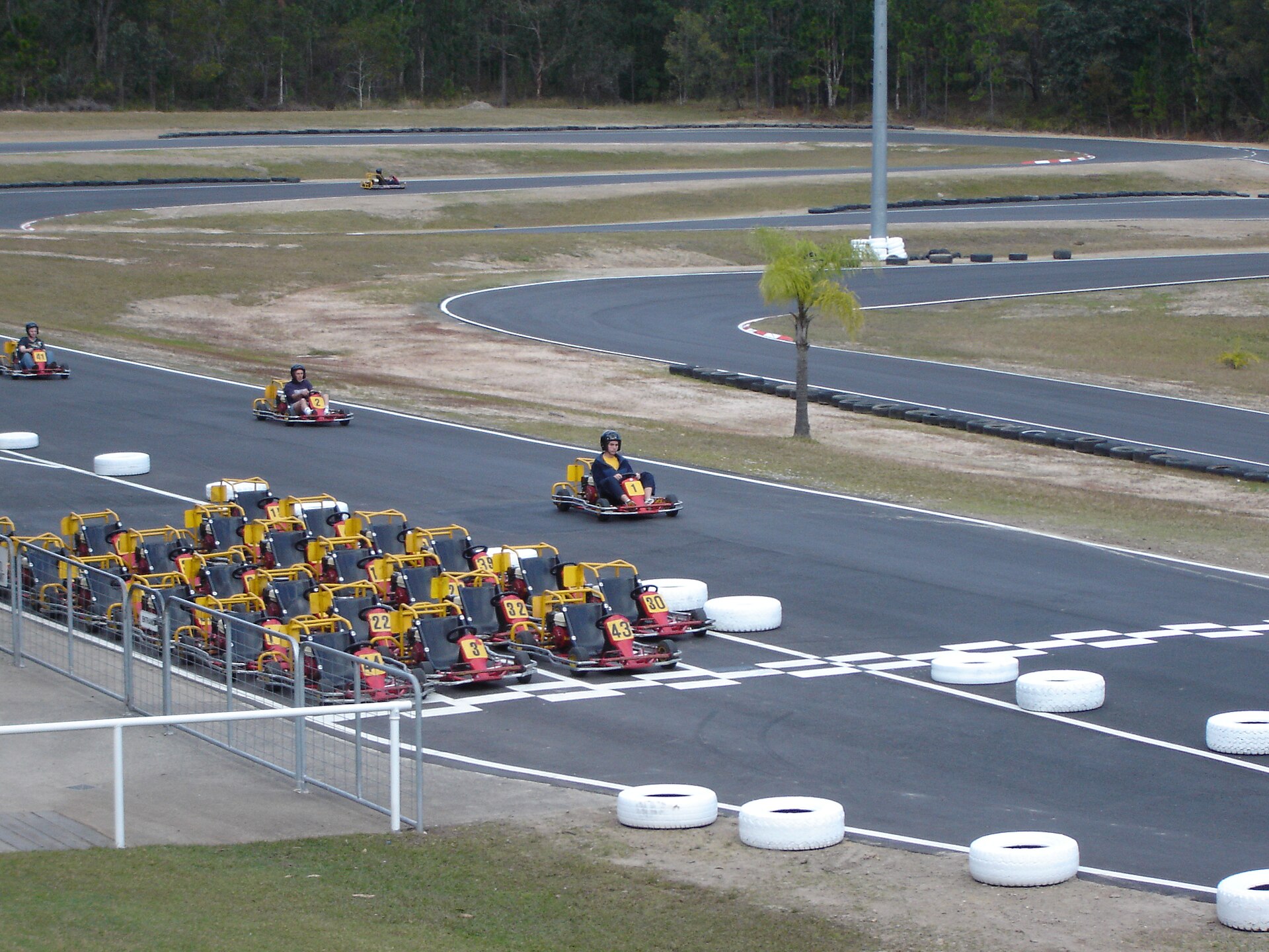Carrera de karting en pista