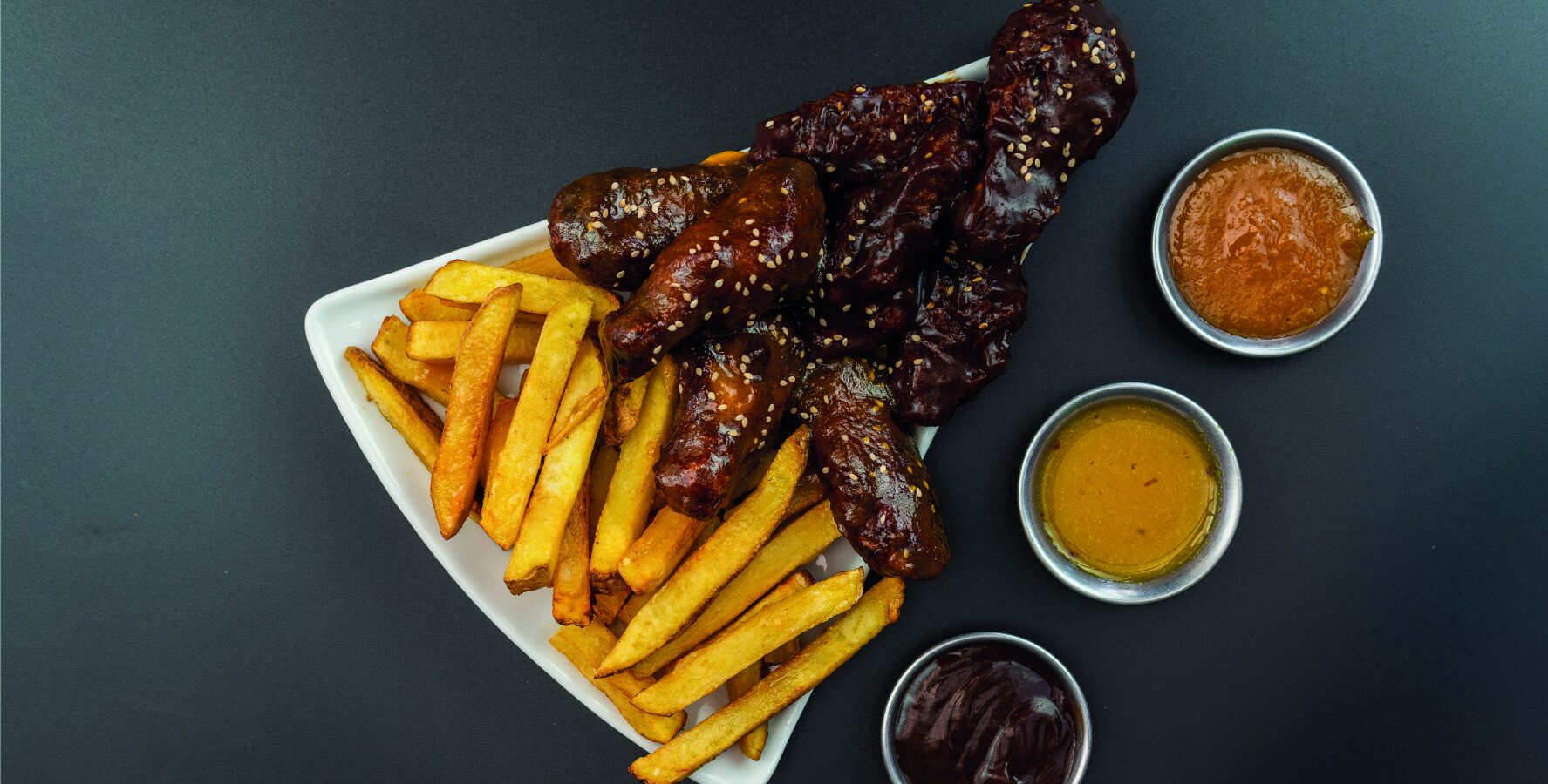 Alitas con salsa
